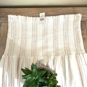 LOFT Striped Strapless Beach Dress ☀️